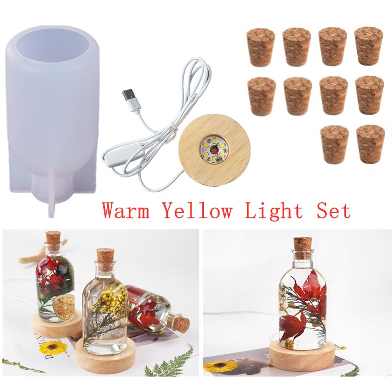 Silicone Epoxy Resin Molds Set - DIY 크리스탈 에폭시 수지 금형 LED