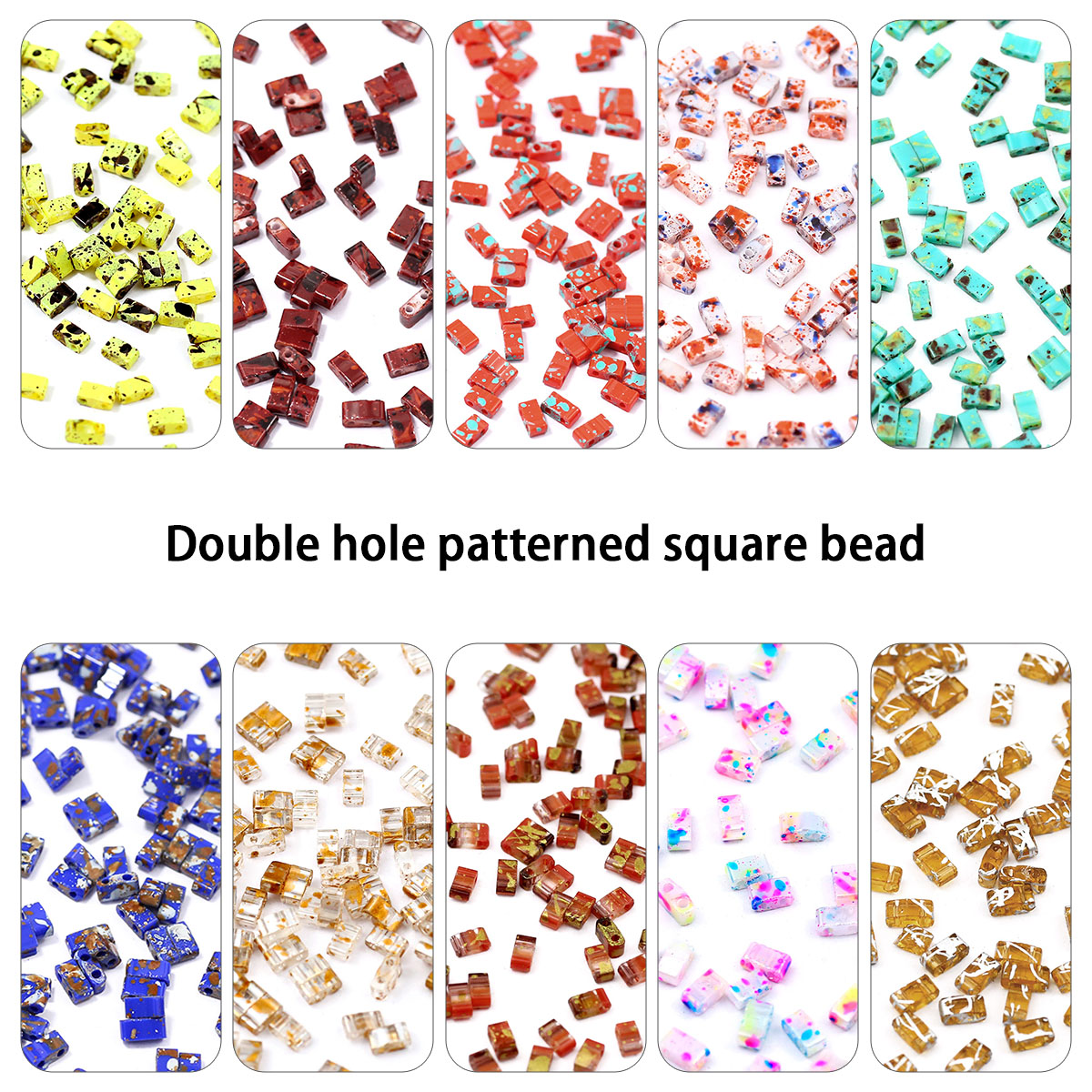 Glass Seed Beads 2Mm Jewelry Making - 5 × 2mm 피카소 컬러 더블