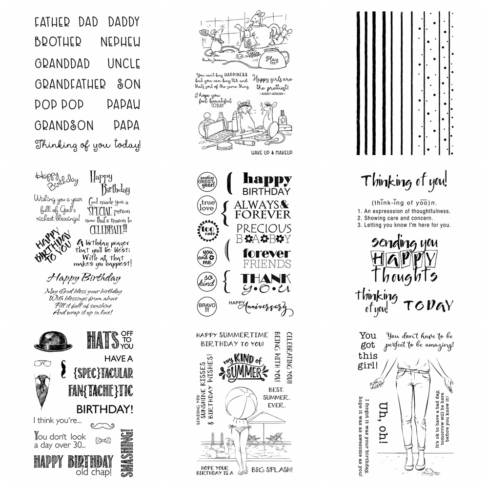 Clear Silicone Stamps For Card Making - 정통한 감성 문구 투명 스탬프, 당신의