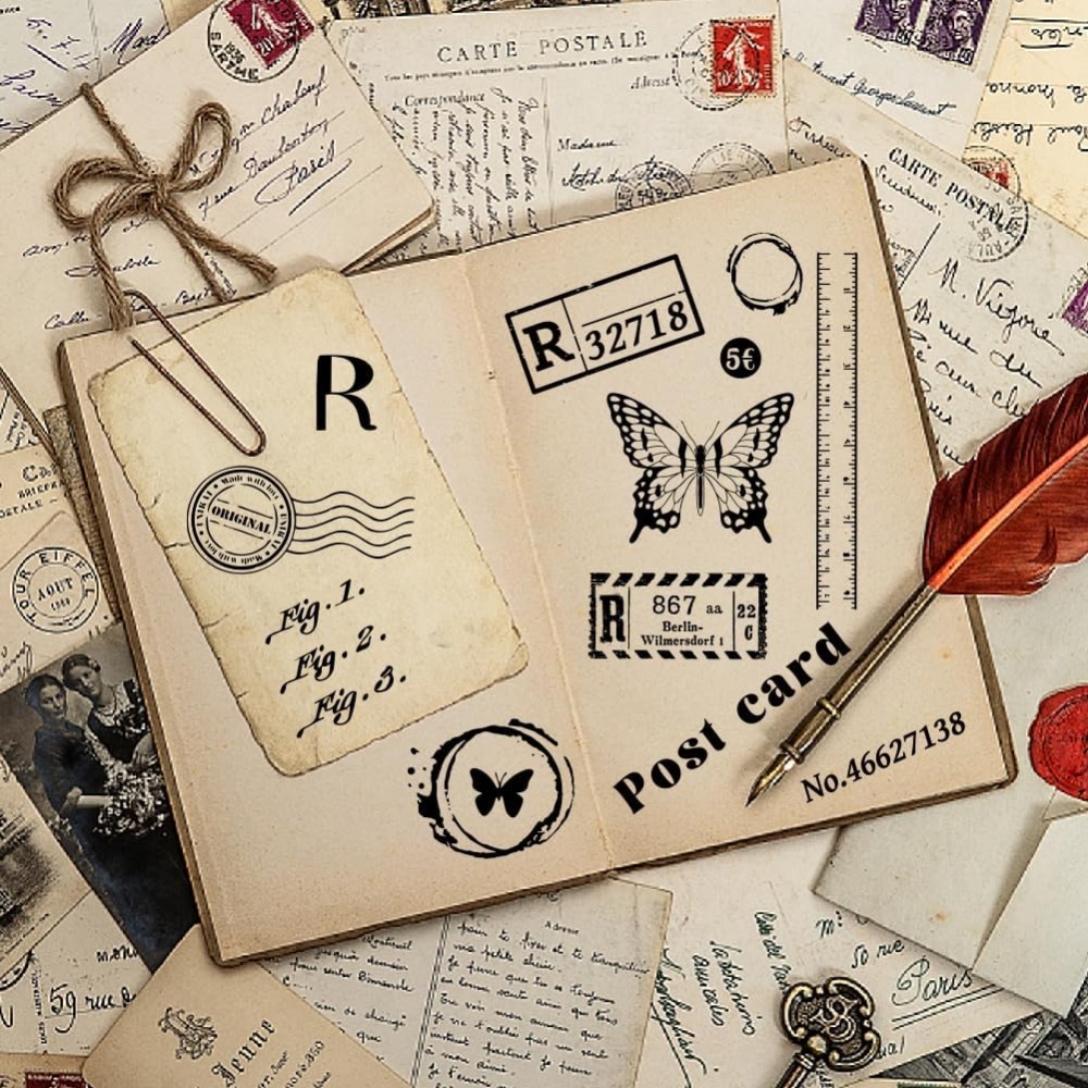 빈티지 텍스트 투명 우표, 다양한 패턴, 실리콘 스탬프 - Clear Silicone Stamps For Card Making 리뷰 및 가격