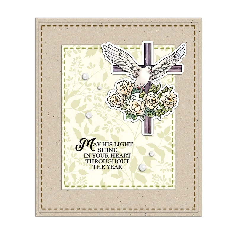 Mangocraft Cross With Flowers  - Clear Silicone Stamps For Card Making 리뷰 및 가격