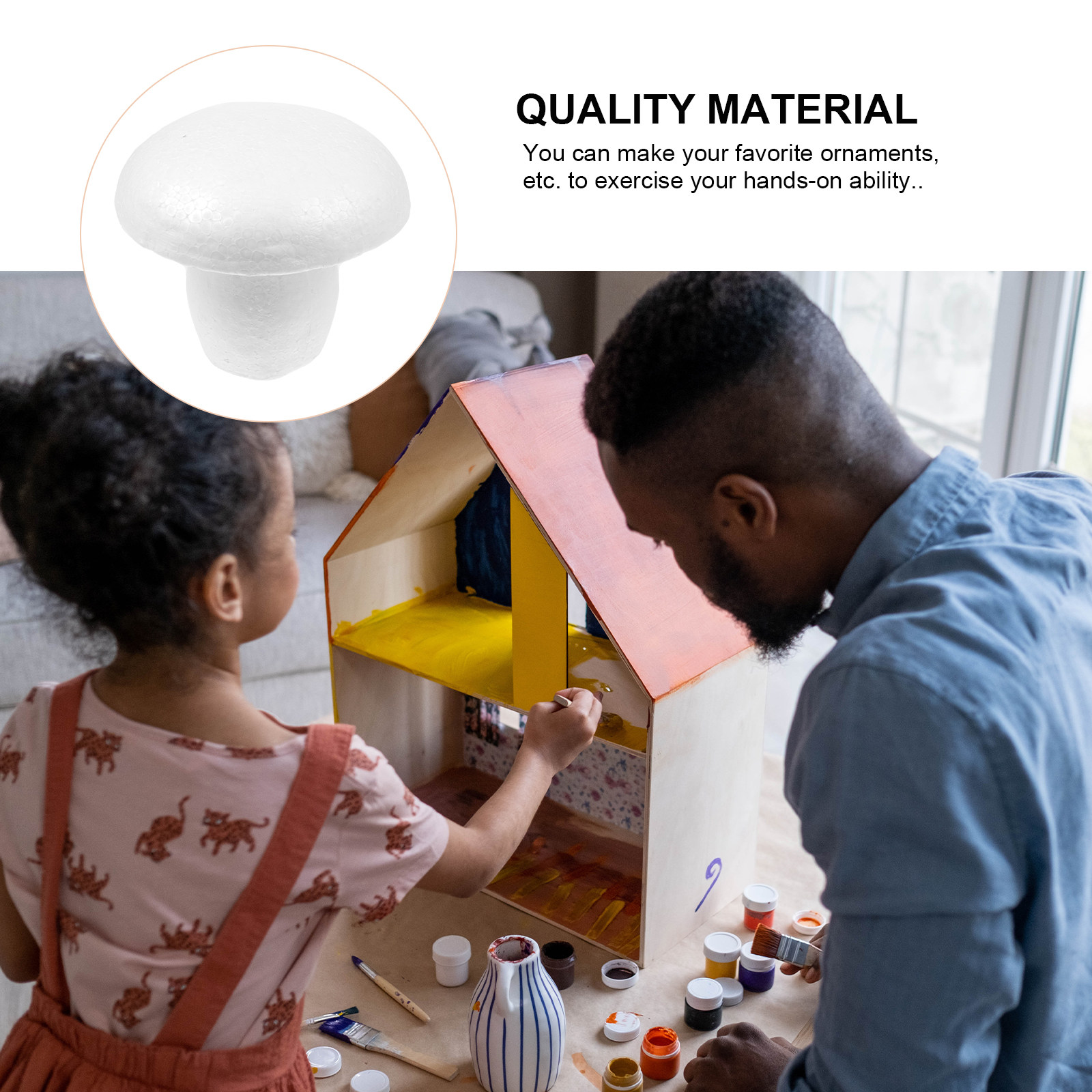 5개입 폼 버섯 DIY 모델 화이트 경량 공예 폼, 페 - Painting Supplies 리뷰 및 가격