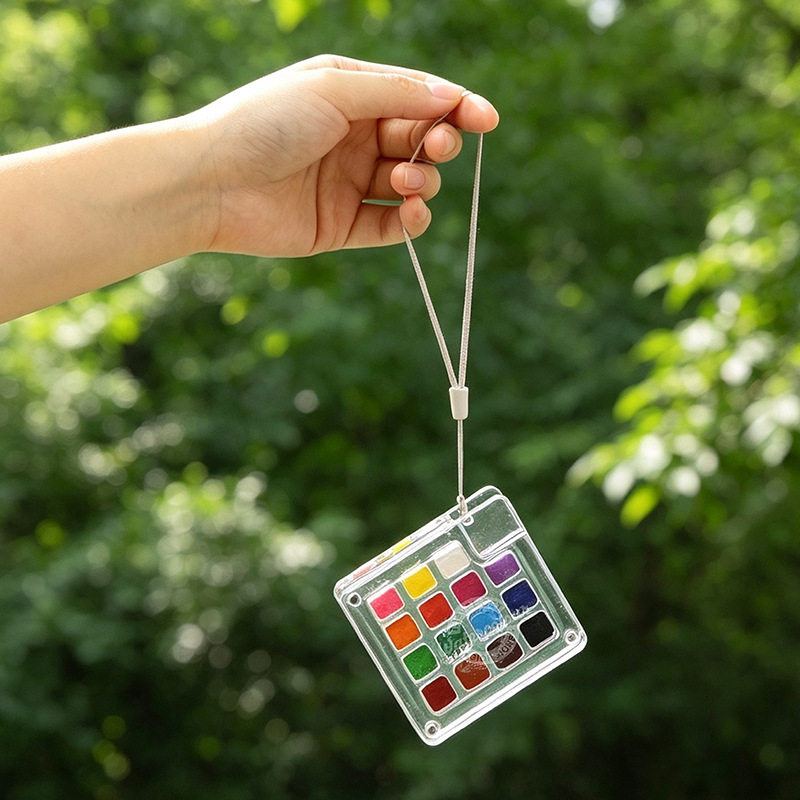 15색 휴대용 여행용 고체 수채화 그림 선물 세트 미니 - Watercolor Paint Set Solid Pigment 리뷰 및 가격